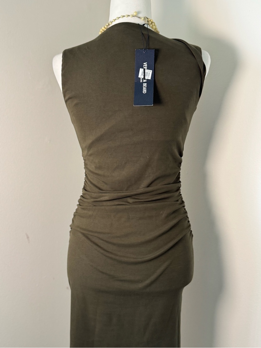 Veronica Beard Olive Green Sleeveless Midi Dress - Picture 10 of 13